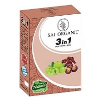 Порошок для волос "Амла, шикакай и рихта" (Amla, Shikakai, Ritha Powder) 100 г, Sai Organic